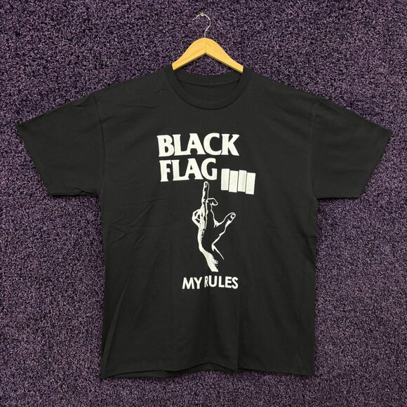 Black Flag My Rules Everything Went Black Band T-Shirt XL - Picture 1 of 4